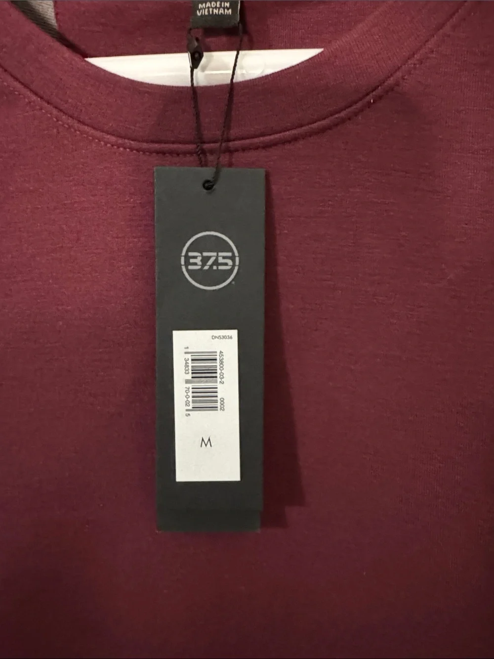 Banana Republic Men's Medium Long Sleeve Core Temp Crewneck Tee Burgundy NWT